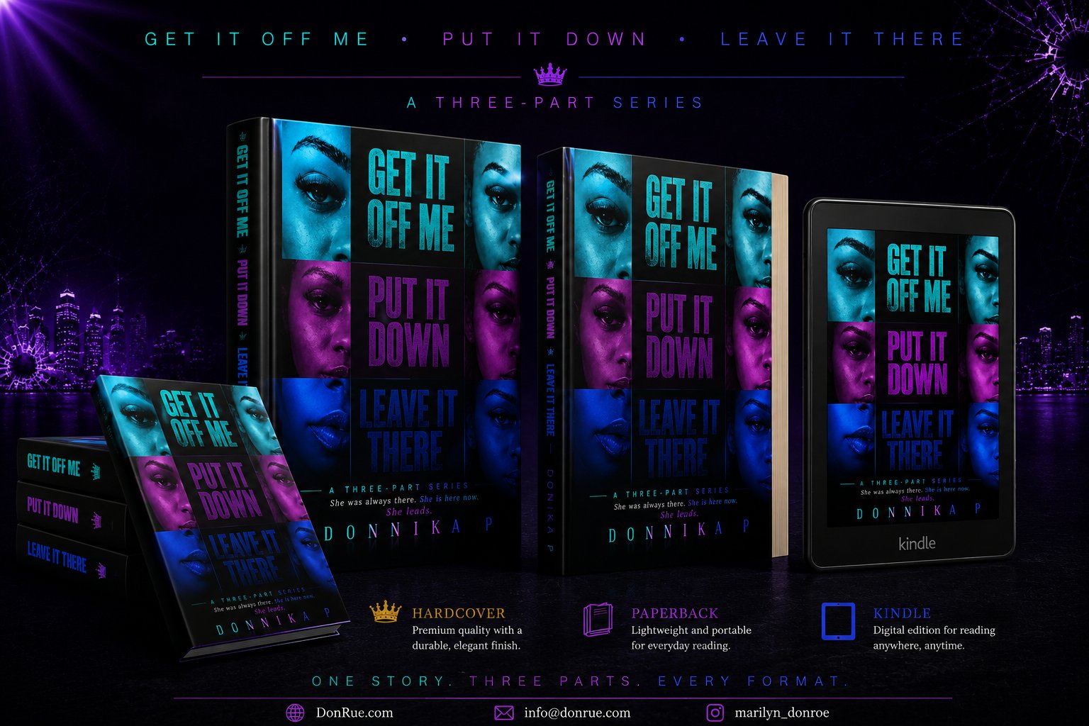 Donnika P books in hardcover paperback and kindle